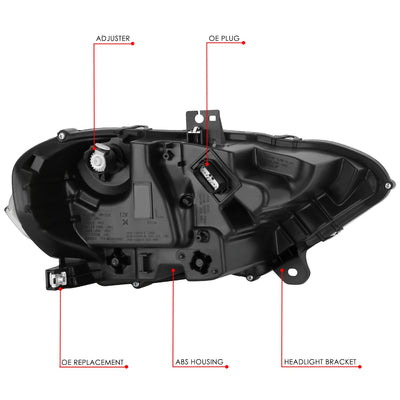 LED DRL Projector Headlight (Left) <BR> 15-17 Ford Mustang