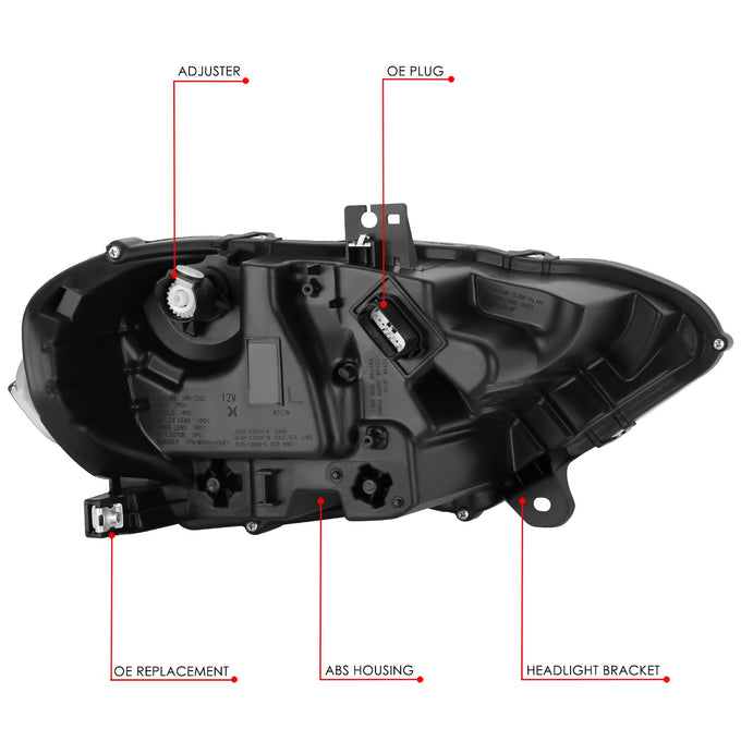 LED DRL Projector Headlight (Left) <BR> 15-17 Ford Mustang