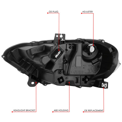 LED DRL Projector Headlight (Right) <BR> 15-17 Ford Mustang