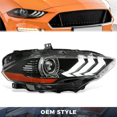 LED DRL Projector Headlight (Right) <BR> 15-17 Ford Mustang