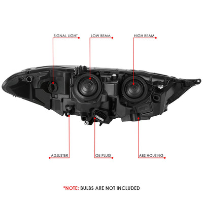 LED DRL Projector Headlight (Left) <BR> 17-20 Ford Fusion