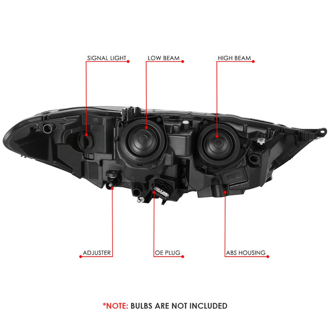 LED DRL Projector Headlight (Left) <BR> 17-20 Ford Fusion