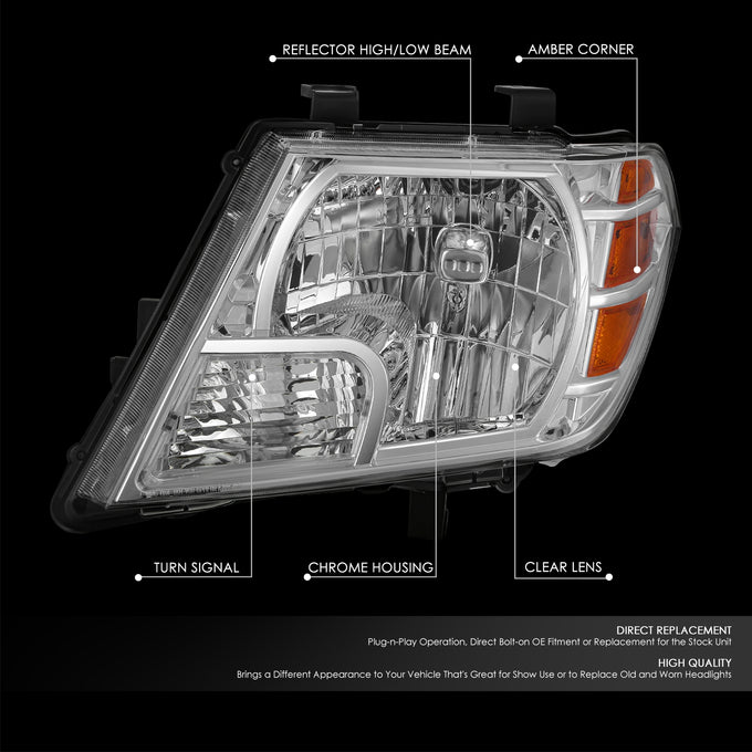 Factory Style Headlamp Assembly (Left) <br> 09-21 Nissan Frontier
