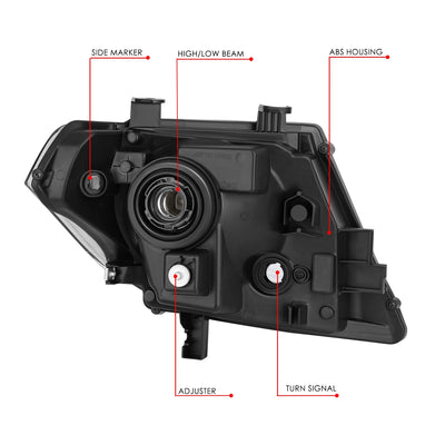 Factory Style Headlamp Assembly (Left) <br> 09-21 Nissan Frontier