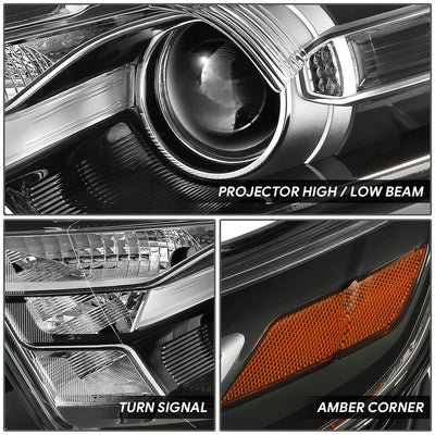 Factory Style Projector Headlight (left) <br> 13-19 Ford Taurus