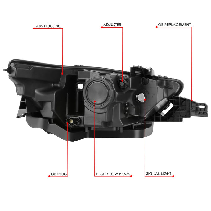 Factory Style Projector Headlight (left) <br> 13-19 Ford Taurus