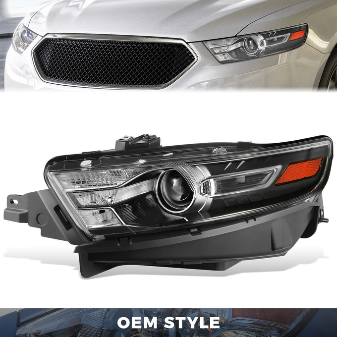 Factory Style Projector Headlight (left) <br> 13-19 Ford Taurus