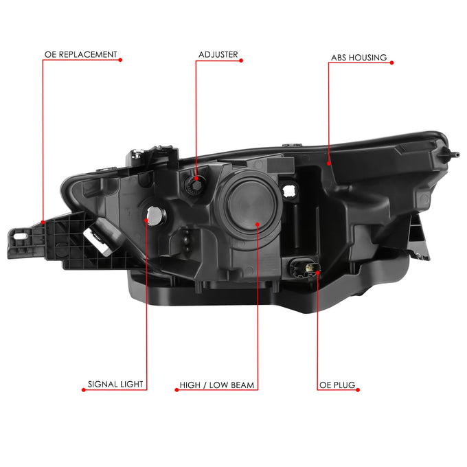 Factory Style Projector Headlight (Right) <br> 13-19 Ford Taurus