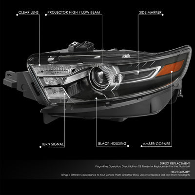 Pair of Projector Headlights <br> 13-19 Ford Taurus