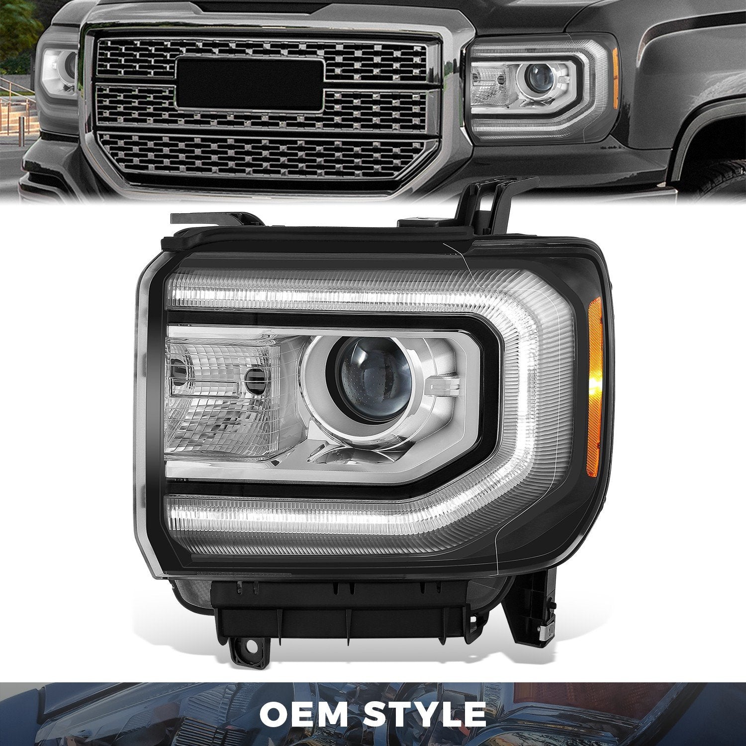 Factory Style Headlight (Left) <br> 16-19 GMC Sierra 1500 Limited