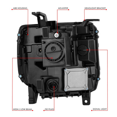 Factory Style Headlight (Left) <br> 16-19 GMC Sierra 1500 Limited
