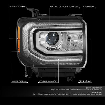 Factory Style Headlight (Right) <br> 16-19 GMC Sierra 1500 Limited