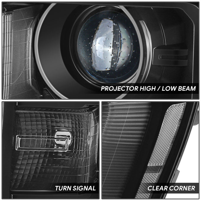 LED DRL Projector Headlights <br> 16-19 GMC Sierra 1500 Limited