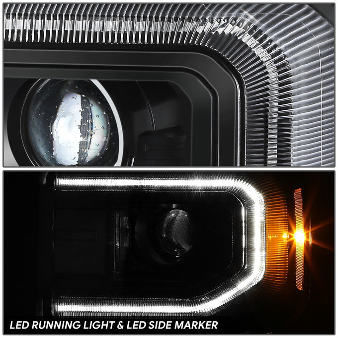 LED DRL Projector Headlights <br> 16-19 GMC Sierra 1500 Limited