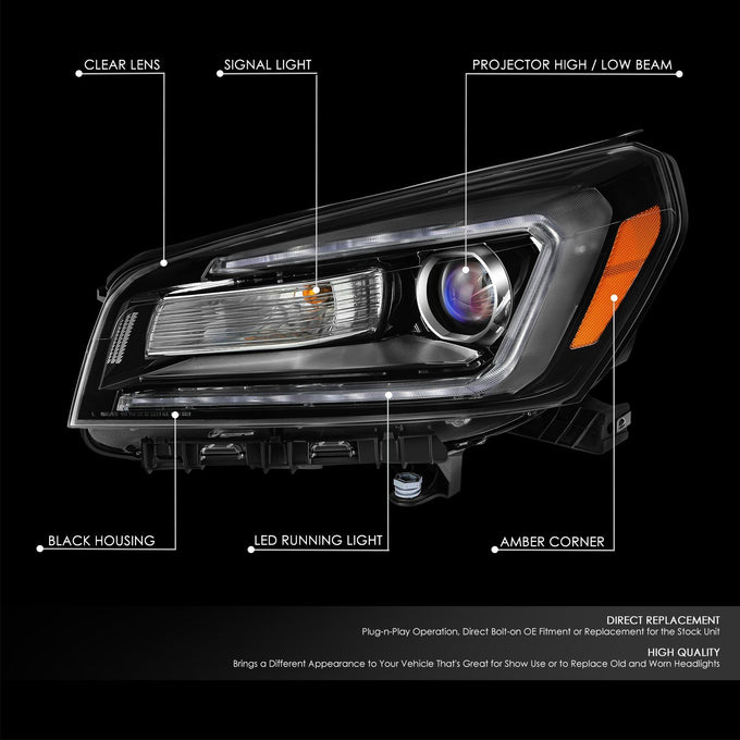 Factory Style Headlight (Left) <br> 13-16 GMC Acadia