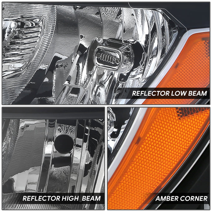 Factory Style Headlight (Left) <br> 17-21 Jeep Compass
