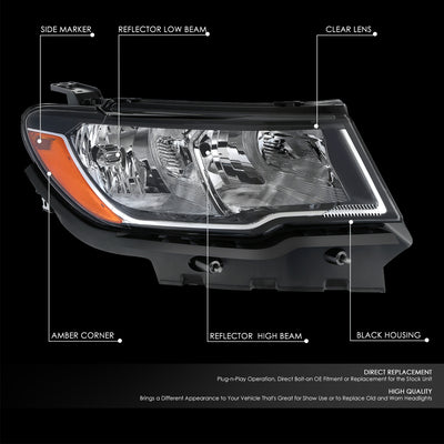 Factory Style Headlight (Right) <br> 17-21 Jeep Compass