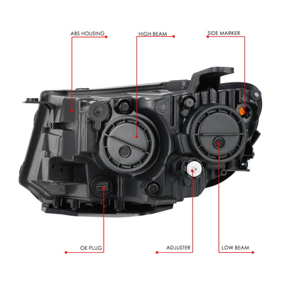 Factory Style Headlight (Right) <br> 17-21 Jeep Compass