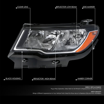 Factory Style Headlights <br> 17-21 Jeep Compass