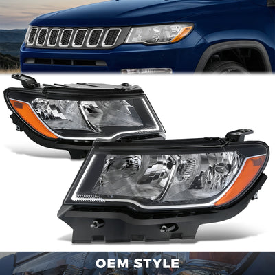 Factory Style Headlights <br> 17-21 Jeep Compass