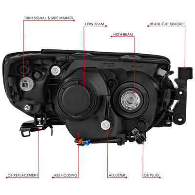 Factory Style Headlight (Left) <br> 06-08 Subaru Forester