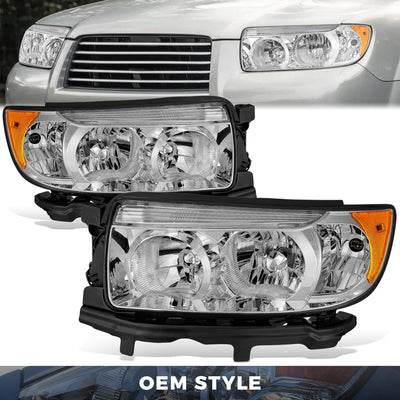 Factory Style Headlights (Left & Right) <br> 06-08 Subaru Forester