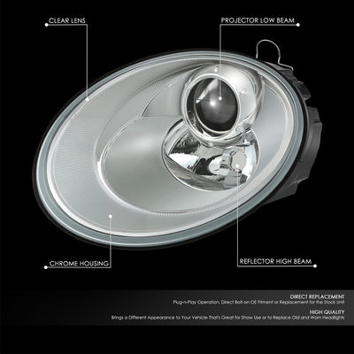 Factory Style Headlight (Left) <br> 06-10 Volkswagen Beetle