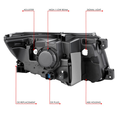 Factory Style Headlight (Left) <br>11-14 Ford Edge