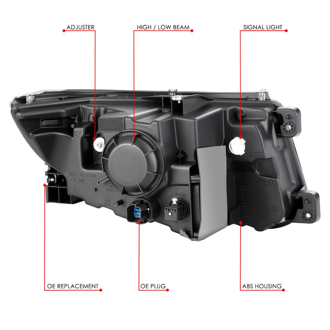 Factory Style Headlight (Left) <br>11-14 Ford Edge