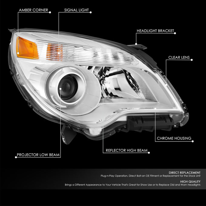Factory Style Projector Headlight (Right) <br>10-15 Chevrolet Equinox