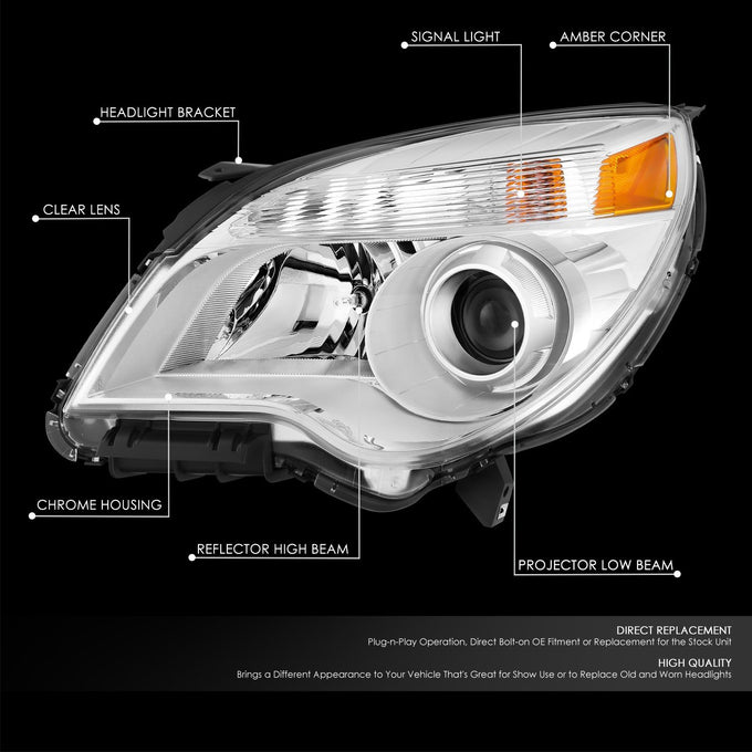 Factory Style Projector Headlights <br> 10-15 Chevrolet Equinox