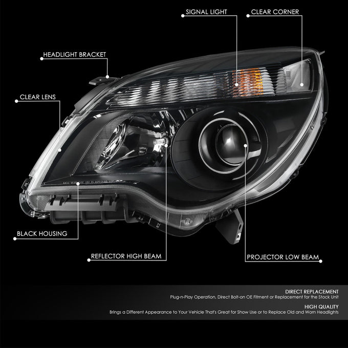 Factory Style Projector Headlights <br> 10-15 Chevrolet Equinox