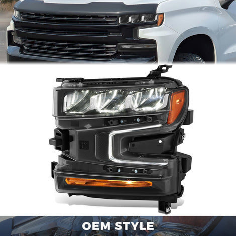 Factory Style Headlight (Left) <br> 19-20 Chevrolet Silverado 1500, 2022 LTD