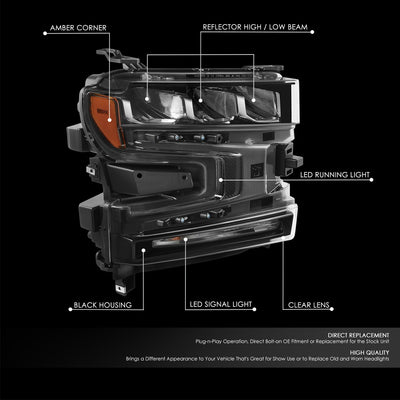 Factory Style Headlight (Right) <br> 19-20 Chevrolet Silverado 1500, 2022 LTD