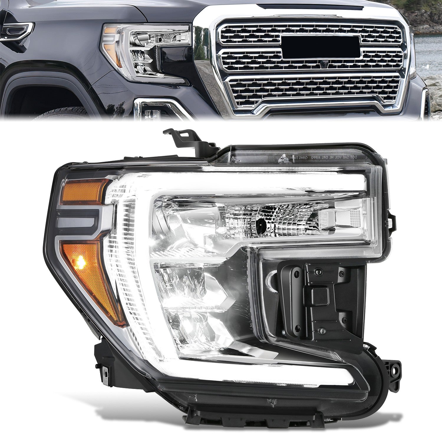Factory Style Right Side Headlight<br>19-21 GMC Sierra 1500, 2022 Limited