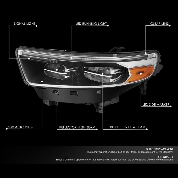 Factory Style Left Side Headlight<br>20-24 Ford Explorer