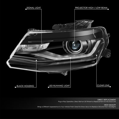Factory Style Headlight (Left) <br> 16-22 Chevrolet Camaro