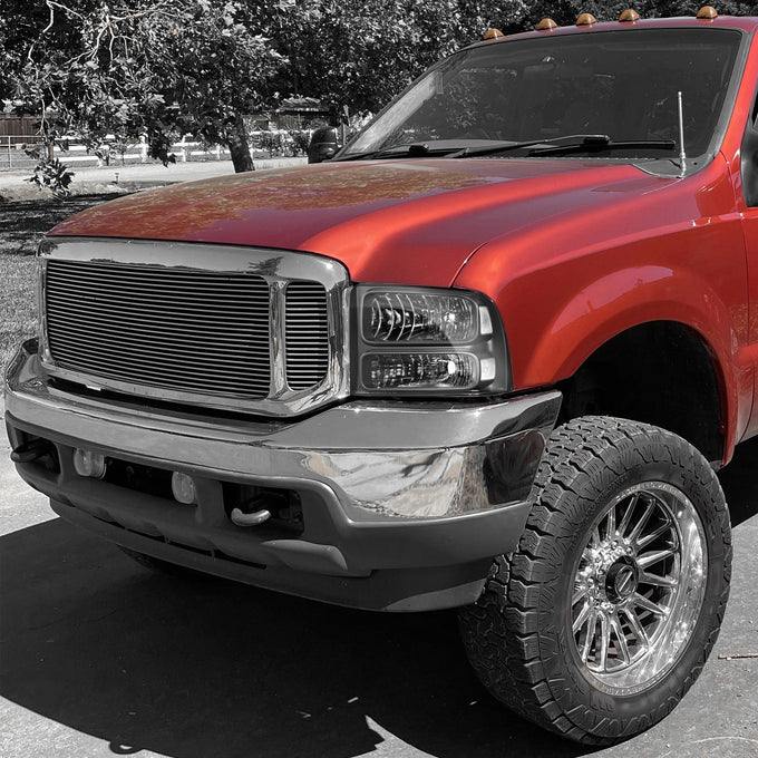 Factory Style Headlights <BR>99-04 Ford F250-F550 Super Duty, 00-04 Excursion