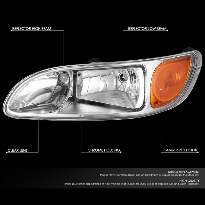 Factory Style Headlights<br>05-15 Peterbilt 325 330 335 337 340 348 382 384 386