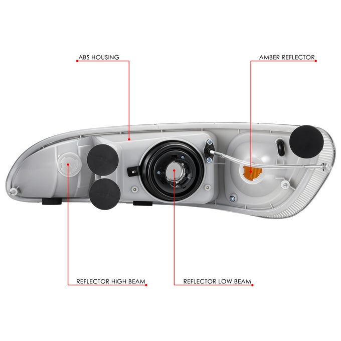 Factory Style Headlights<br>05-15 Peterbilt 325 330 335 337 340 348 382 384 386