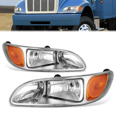 Factory Style Headlights<br>05-15 Peterbilt 325 330 335 337 340 348 382 384 386