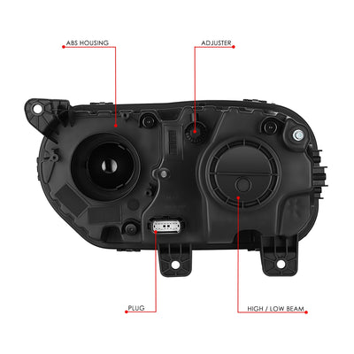 Factory Style Right Side Headlight<br>15-23 Dodge Challenger