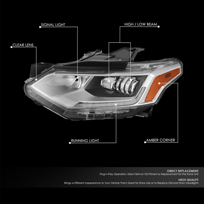Factory Style Left Side Headlight Lamps <br>18-21 Chevy Traverse