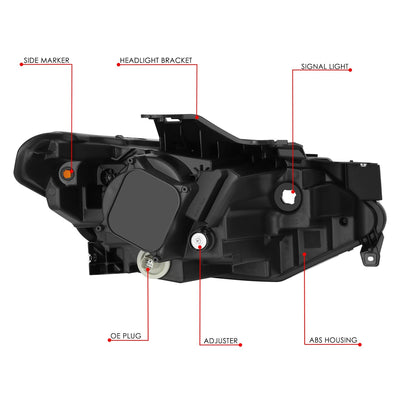 Factory Style Left Side Headlight Lamps <br>18-21 Chevy Traverse