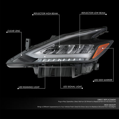 Factory Style Left Side Headlight<br>19-21 Nissan Murano