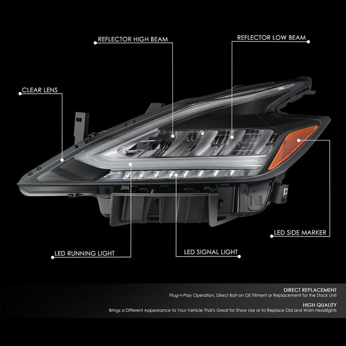 Factory Style Left Side Headlight<br>19-21 Nissan Murano