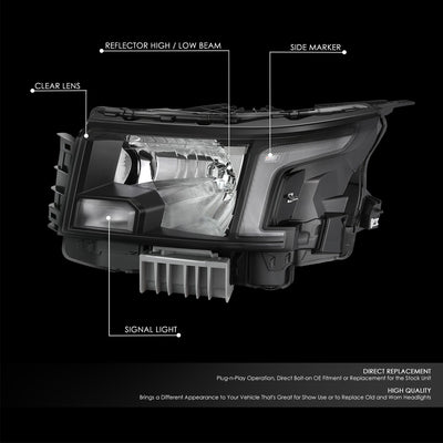 Factory Style Left Side Headlight Lamps <br>22-25 Nissan Frontier