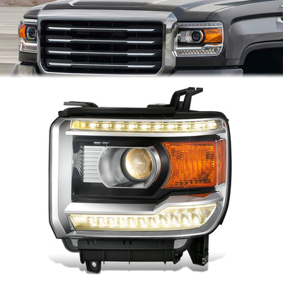 Factory Style Left Side Headlight<br>14-18 GMC Sierra 1500, 15-19 2500 3500 HD