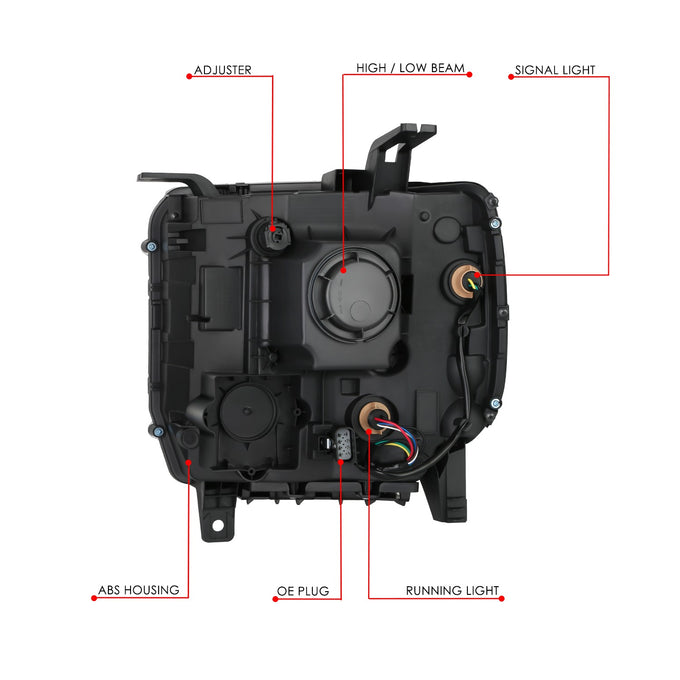 Factory Style Right Side Headlight<br>14-18 GMC Sierra 1500, 15-19 2500 3500 HD