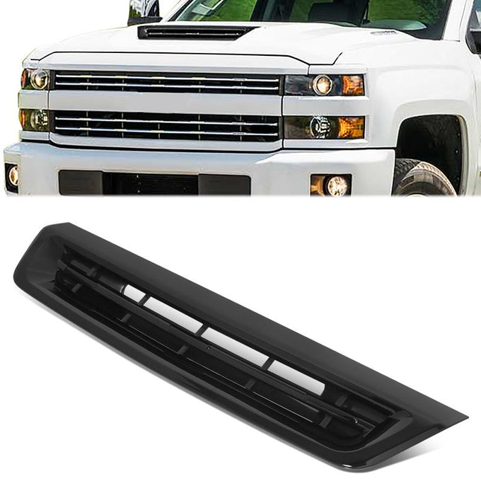 Factory Style Center Hood Scoop Grille Molding <br>17-19 Chevy Silverado 2500, 3500 HD